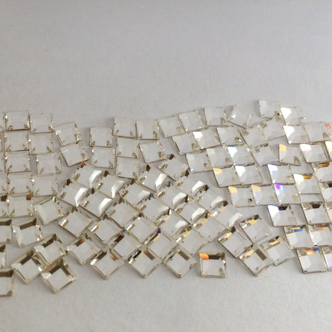 Swarovski Hotfix Crystal Clear Square Flat Backs Article 2400 4 x 4 mm