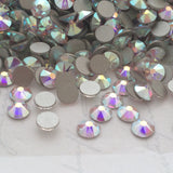 real photo of Crystal AB Swarovski Crystals in small sizes 