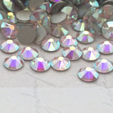 actual photo of Swarovski Crystal AB in Nail Art sizes