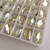 Swarovski Sew on stone Pear Teardrop Crystal 2 holes Article 3230