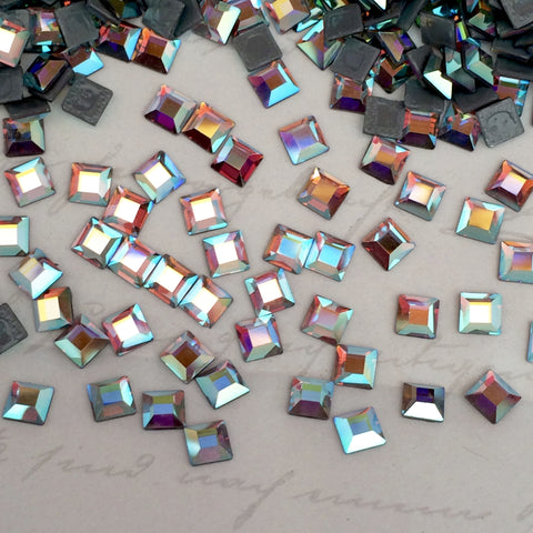 Swarovski Crystal Hotfix Article 2400 4 mm Square Crystal AB