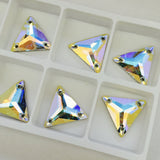 Austrian Crystal SEW-ON STONES - Article 3270 - TRIANGLE - CRYSTAL AB - 2 sizes available