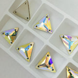 Austrian Crystal SEW-ON STONES - Article 3270 - TRIANGLE - CRYSTAL AB - 2 sizes available