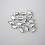 Swarovski No Hotfix Crystal Clear Navette Flat Backs Article 2200 8 x 4 mm