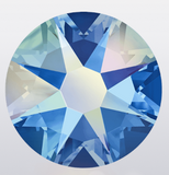 stock image of Swarovski Crystal Hotfix in Sapphire AB colour