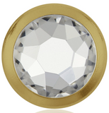 Swarovski Crystal Hotfix Framed Flat Back Gold Ring
