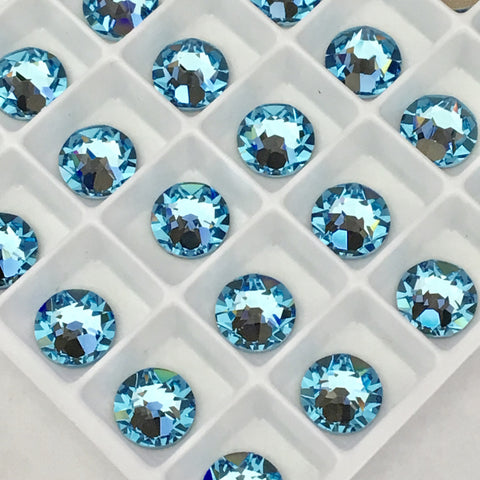 real photo of Aquamarine Swarovski Crystal rhinestones dismantles