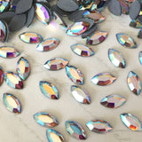 Austrian Crystal - Hotfix - Article 2200 - NAVETTE - CRYSTAL AB - 8 x 4 mm