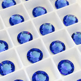 actual photo of no hotfix crystals in Sapphire colour a lovely lavender blue made by swarovski