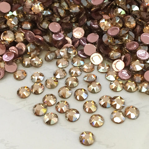 real photo of Swarovski Crystal Golden Shadow Hotfix article 2078 XIRIUS Rose