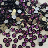 actual photo of Amethyst purple colour from Swarovski Crystals flatbacks rhinestones diamantes for dance costume embellishment