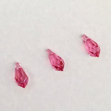 Austrian Crystal - Pendant - Article 6000 - TEARDROP - ROSE - 11 x 5.5 mm