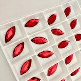 Austrian Crystal - No Hotfix - Article 2201 - MARQUISE - SCARLET - 14 x 6 mm
