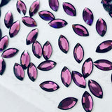 Swarovski Crystals Hotfix group photo Navette shape in Amethyst purple