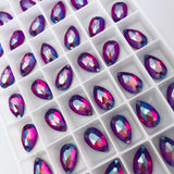 real photo of article 3230 sew on drop Swarovski crystal light siam shimmer stones