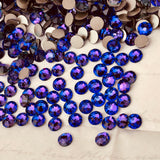 real photo of Swarovski Crystal flat back effect heliotrope a purple blue colour mix