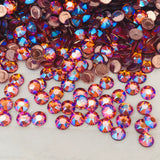 real photo of tangerine shimmer in hotfix swarovski crystals