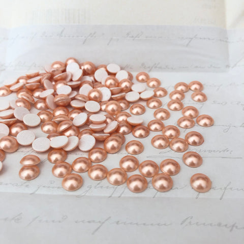 Swarovski Hotfix Crystal Rose Gold Pearl Flat Backs Article 2080/4