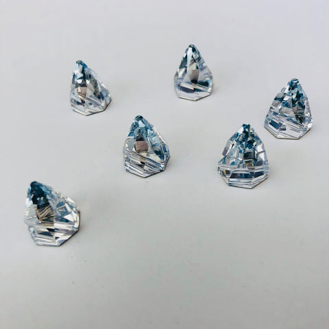 Austrian Crystal - Sew-on Stone - Article 3297 - ROUND SPIKE - CRYSTAL BLUE SHADE - 10 mm