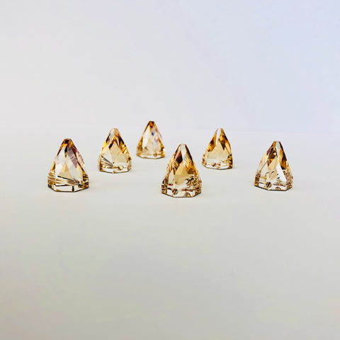 Austrian Crystal - Sew-on Stone - Article 3297 - ROUND SPIKE - CRYSTAL GOLDEN SHADOW - 10 mm