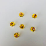 Austrian Crystal - Sew-on Stone - Article 3297 - ROUND SPIKE - LIGHT TOPAZ SHIMMER - 10 mm