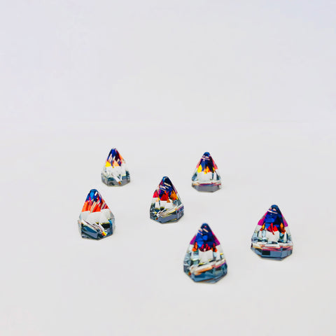 Austrian Crystal - Sew-on Stone - Article 3297 - ROUND SPIKE - CRYSTAL VOLCANO - 10 mm