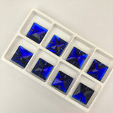 Austrian Crystal SEW-ON STONES - Article 3240 - SQUARE - COBALT - 22 mm