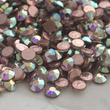 actual photo of bulk Swarovski hotfix Crystal Aurora Borealis oil slick colour