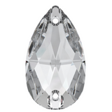 Swarovski Sew on stone Pear Teardrop Crystal 2 holes Article 3230