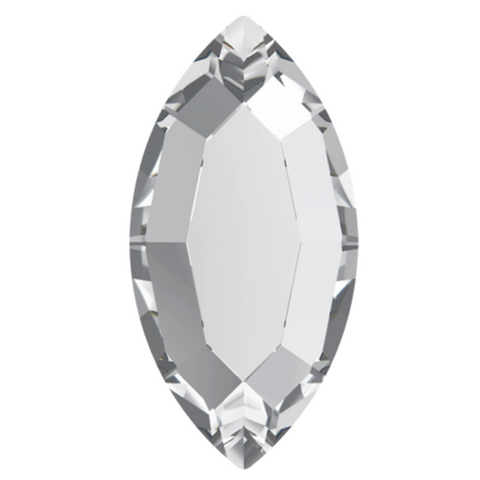 Austrian Crystal - Hotfix - Article 2200 - NAVETTE - CRYSTAL (clear) - 8 x 4 mm