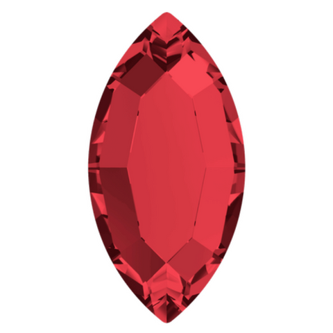 Austrian Crystal - Hotfix - Article 2200 - NAVETTE - SCARLET - 8 x 4 mm