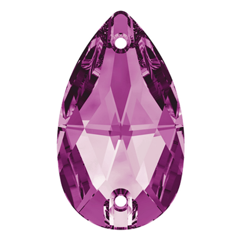 Swarovski crystal article 3230 drop sew on stones in Fuchsia Hot Pink